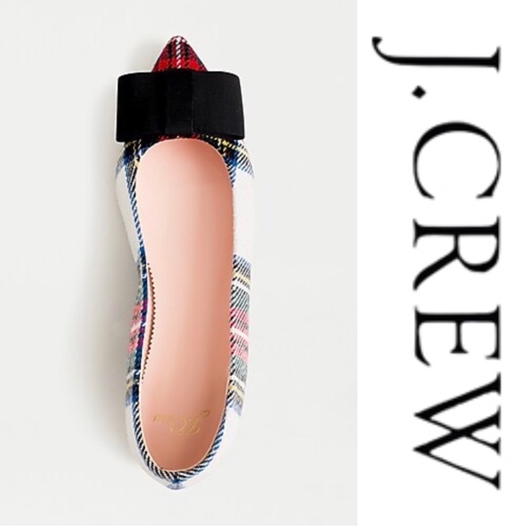 J Crew Pointed-toe flats in snowy Stewart tartan - Picture 3 of 8